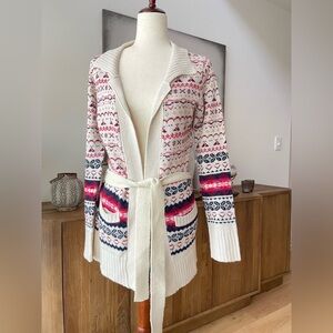 Cozy Knit Patterned Cardigan Sweater